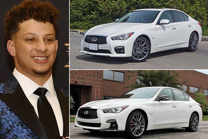 These Celebs Own The Most Special Cars Have A Look Page 89 Of 108   Patrick Mahomes – Infiniti Q50 